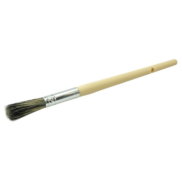 Weiler 2 7/16" Round Sash Brush, Grey Bristle Fill, 1-3/4" Trim Len 40118
